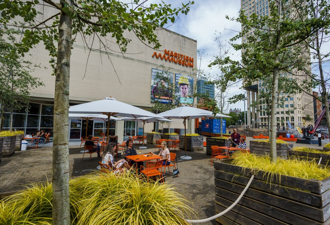 Terras van museumcafé Het Lage Licht