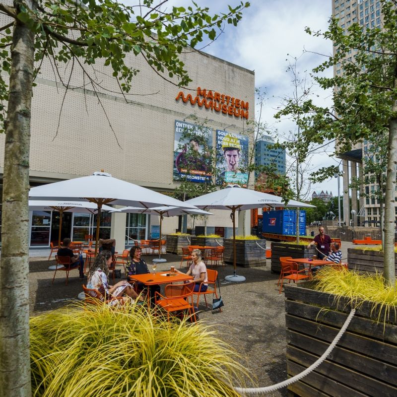 Terras van museumcafé Het Lage Licht