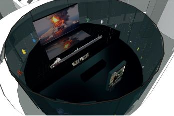 Artist impression van de tentoonstelling Bestemming Havenstad