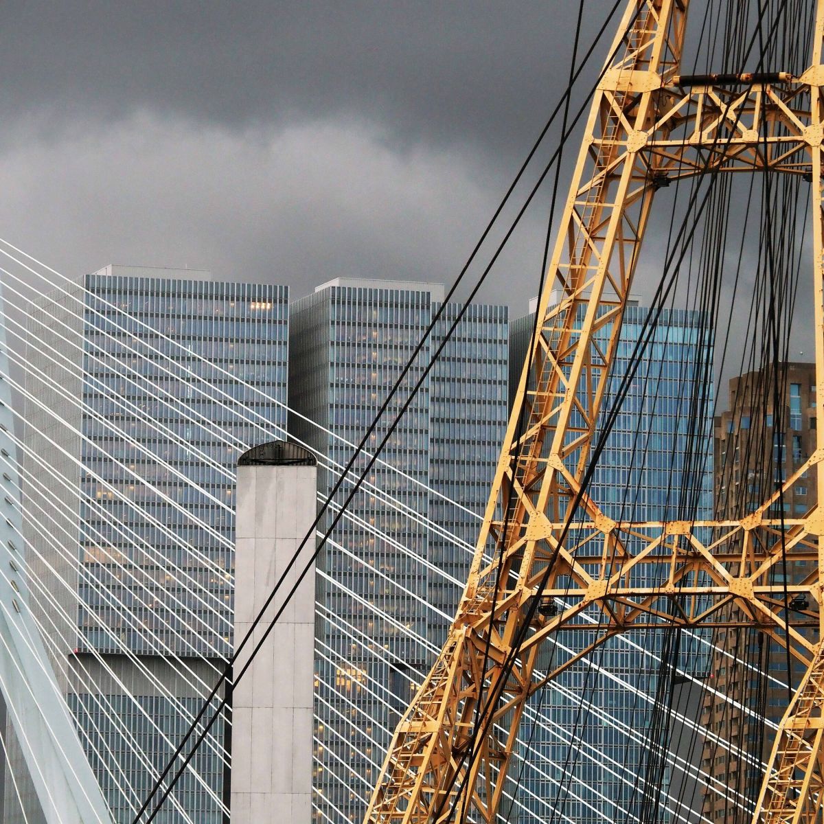 Stoombok Simson, Erasmusbrug en de Rotterdam (skyline)