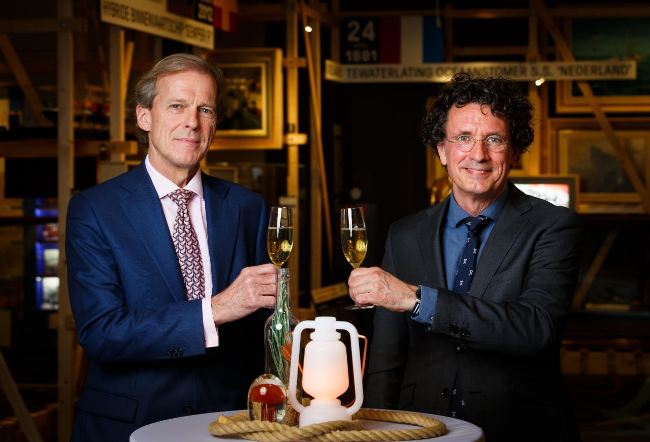 Ties Schellekens, CEO Havenbedrijf en Bert Boer Alg. directeur van het Maritiem Museum