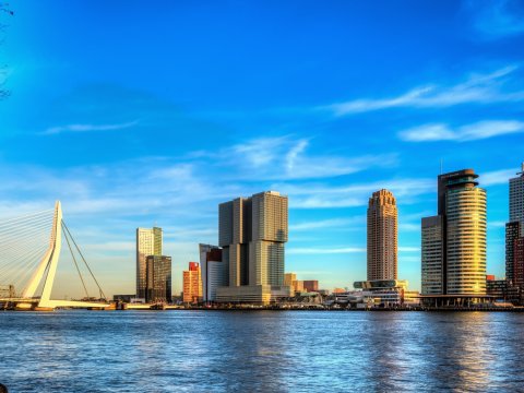De haven in het ceentrum van Rotterdam